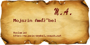 Mojszin Amábel névjegykártya